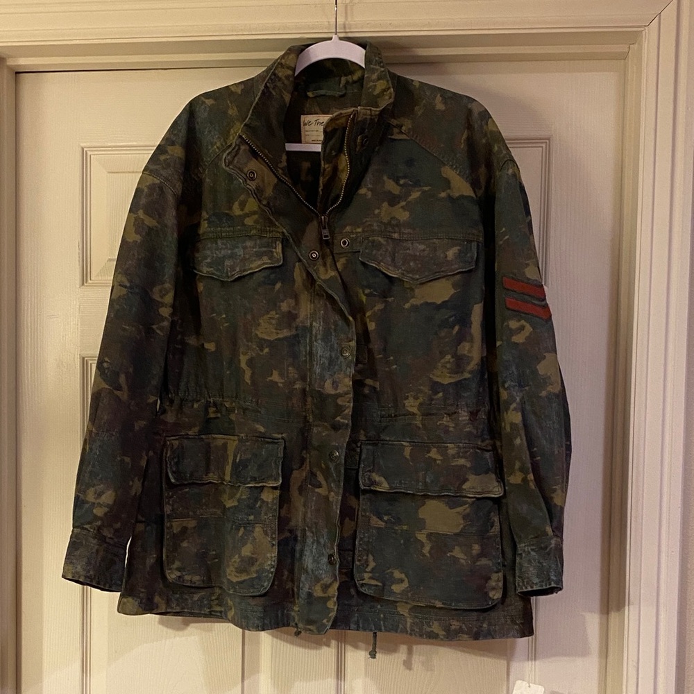 fp Movement We The Free Camouflage Military Style Jacket Sz M.  NWT.  Box13